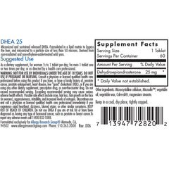 DHEA 25mg Micronized Lipid Matrix