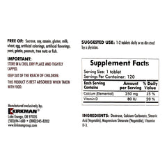 Calcium 250mg w/Vitamin D-3 Chewable