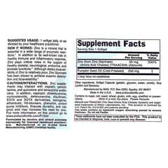 Zinc Glycinate 30mg Albion TRACCS Zinc