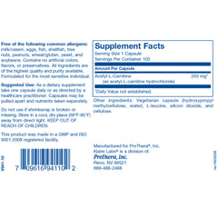 Acetyl L-Carnitine 250mg