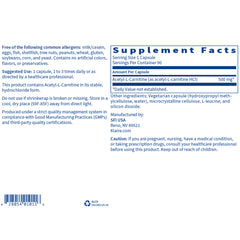 Acetyl-L-Carnitine 500mg