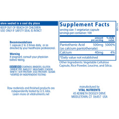 Pantothenic Acid 500mg