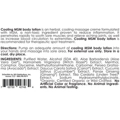 Cooling MSM Body Lotion