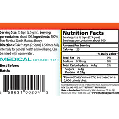 Medical Grade 12+ Manuka Honey